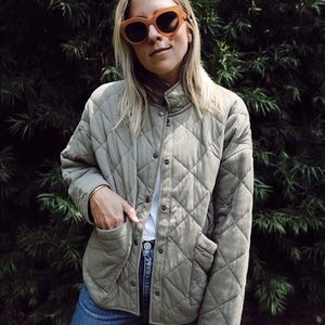 Z Supply Maya Quilted Jacket Olive NWT Small